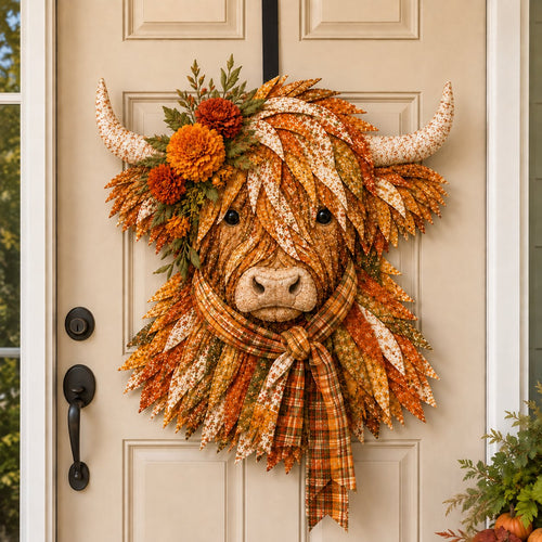 🐮💐🌸 Birth Flower Highland Cow 3D Layered Fabric Art DIY Kit 🔥